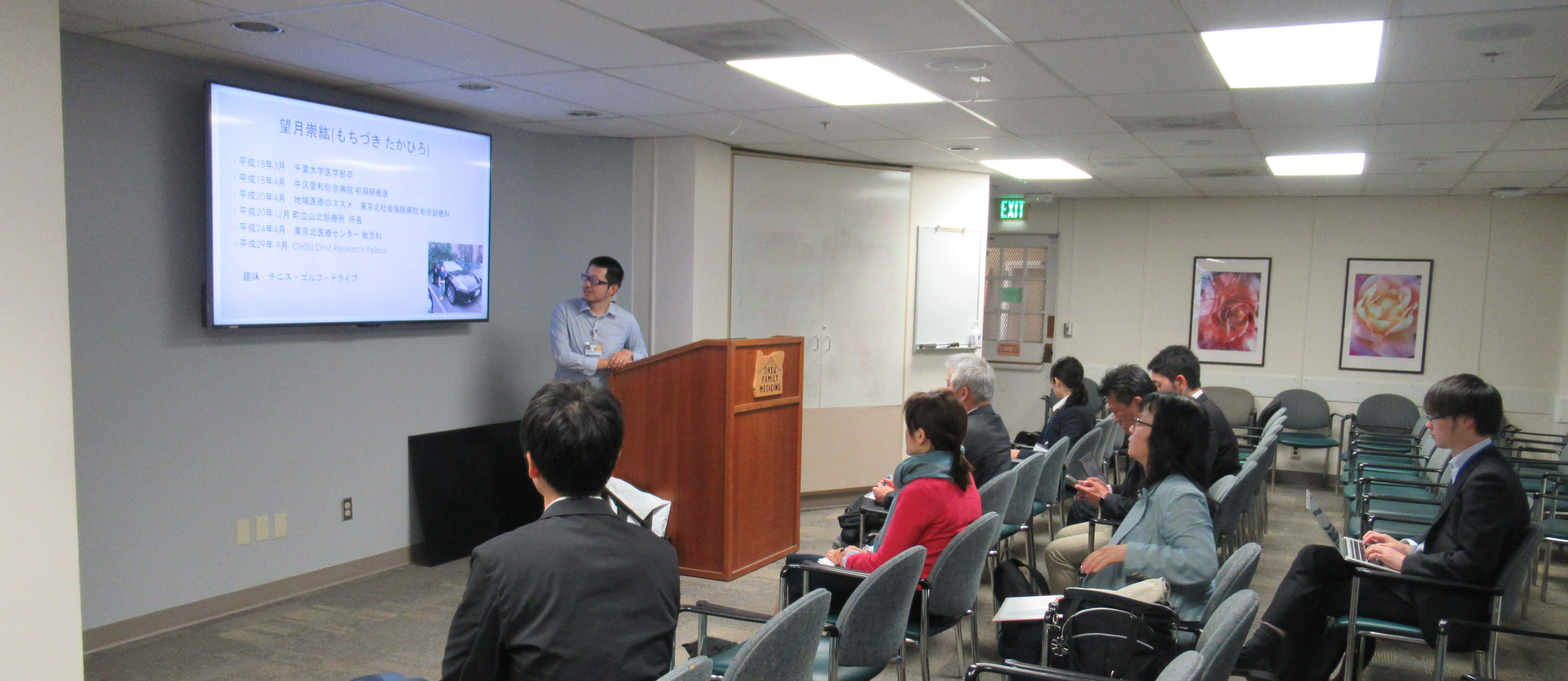 望月医師による講義風景