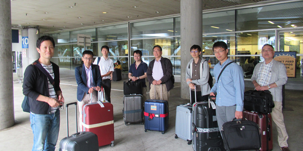 ポートランド国際空港にて